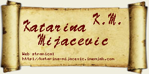 Katarina Mijačević vizit kartica